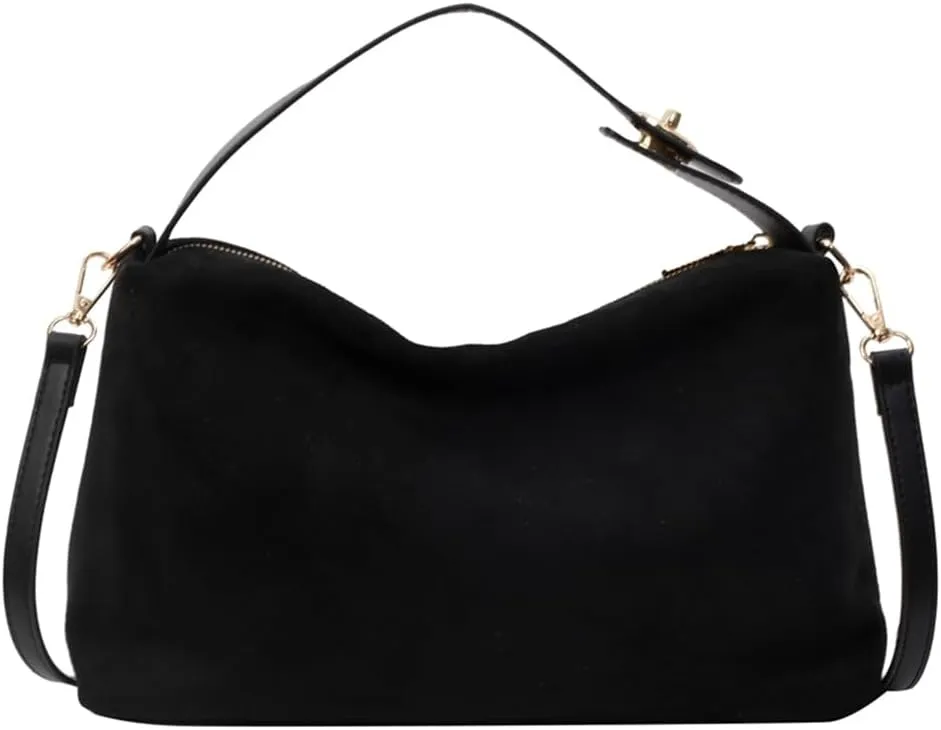 Faux Suede Tote & Crossbody Bags for Women - Trendy Slouchy Handbags for Fall & Winter