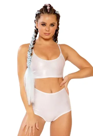 FF265 - HOLOGRAPHIC HIGH-WAIST SHORT