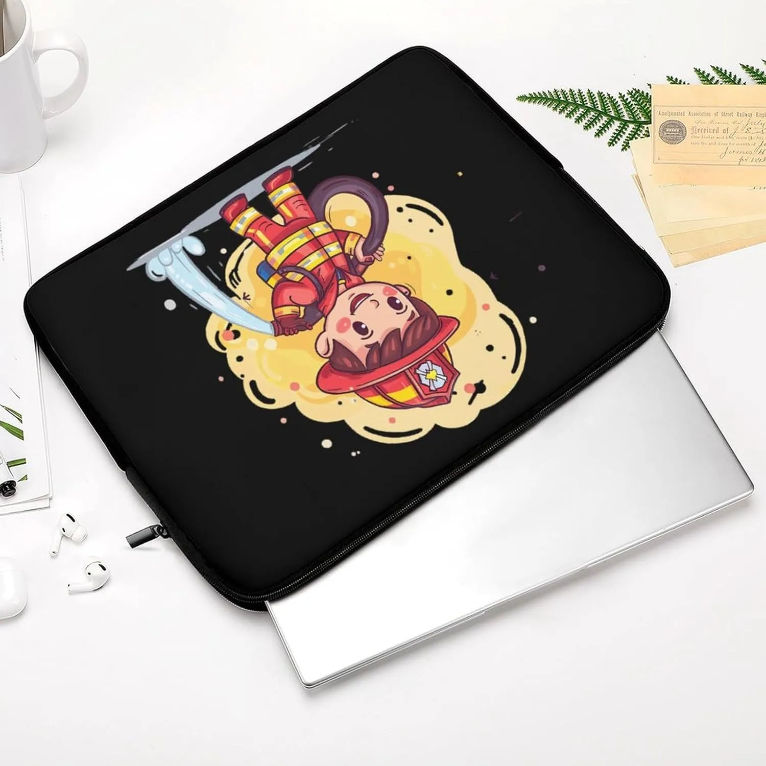 Firefighters Personalized Laptop Bag Business Casual Laptop Cases Slim Computer Bag Briefcase