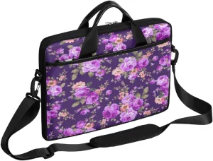 Floral Flower Sunflower Laptop Shoulder Messenger Bag Waterproof Laptop Briefcase with Handle and Padded Strap Case Sleeve