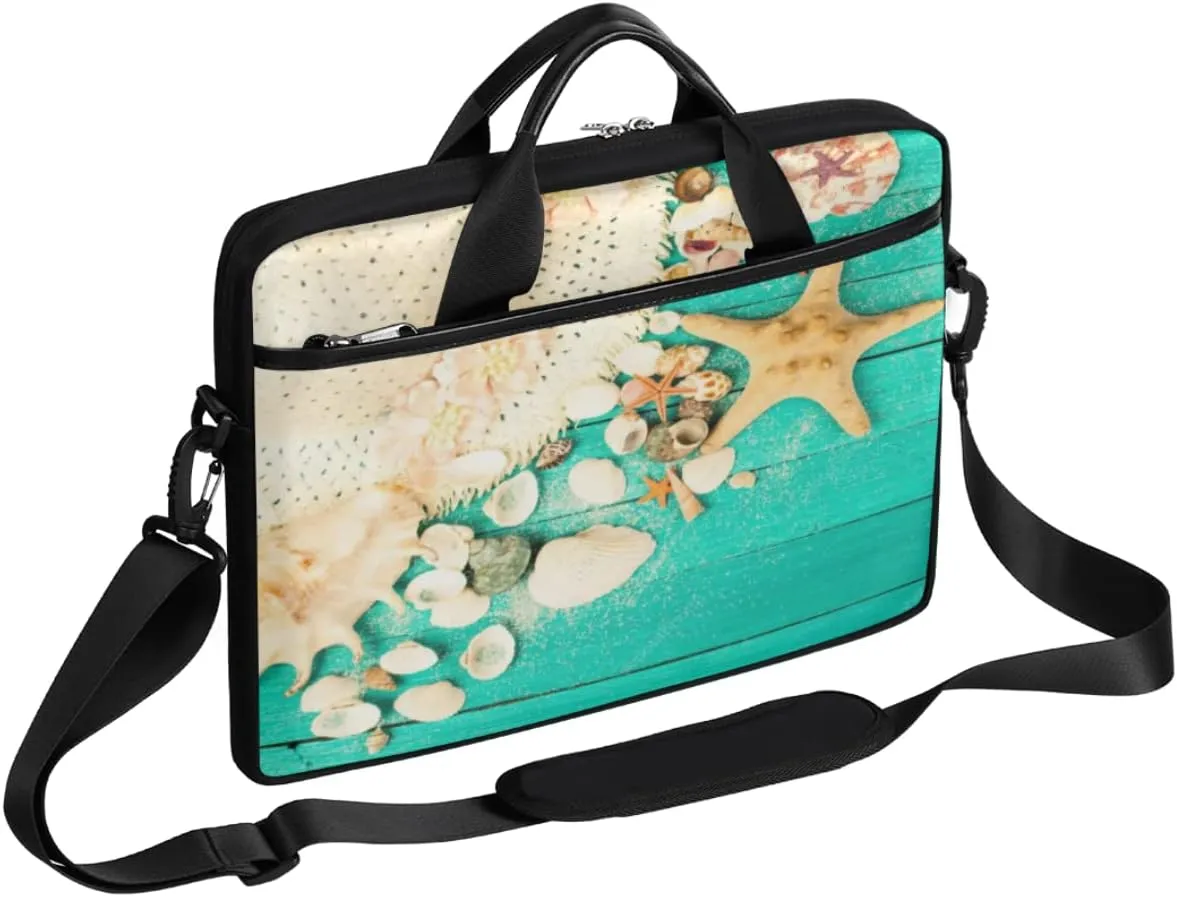 Floral Flower Sunflower Laptop Shoulder Messenger Bag Waterproof Laptop Briefcase with Handle and Padded Strap Case Sleeve