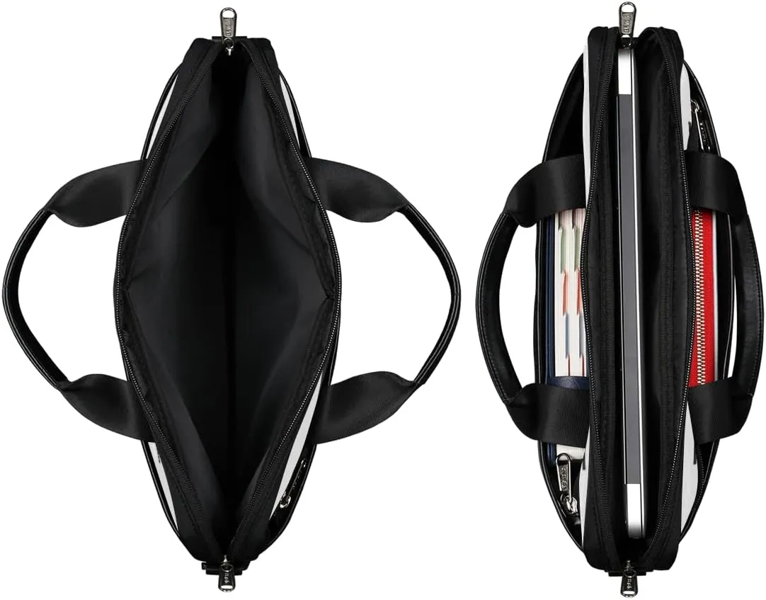 Floral N Letter Laptop Shoulder Messenger Bag Waterproof Laptop Briefcase with Handle and Padded Strap Case Sleeve
