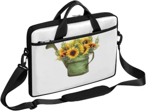 Flower Branch Painting Laptop Shoulder Messenger Bag Waterproof Laptop Briefcase with Handle and Padded Strap Case Sleeve