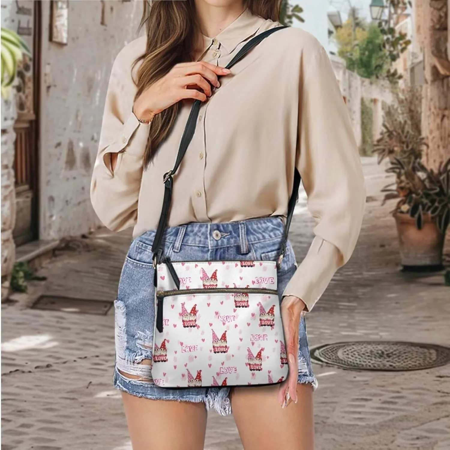 FOR U DESIGNS Leather Crossbody Bags for Women Trendy Shoulder Bags Cross Body Purse and Matching Wallet Set