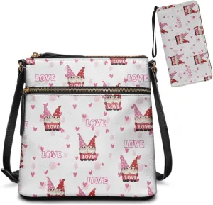FOR U DESIGNS Leather Crossbody Bags for Women Trendy Shoulder Bags Cross Body Purse and Matching Wallet Set