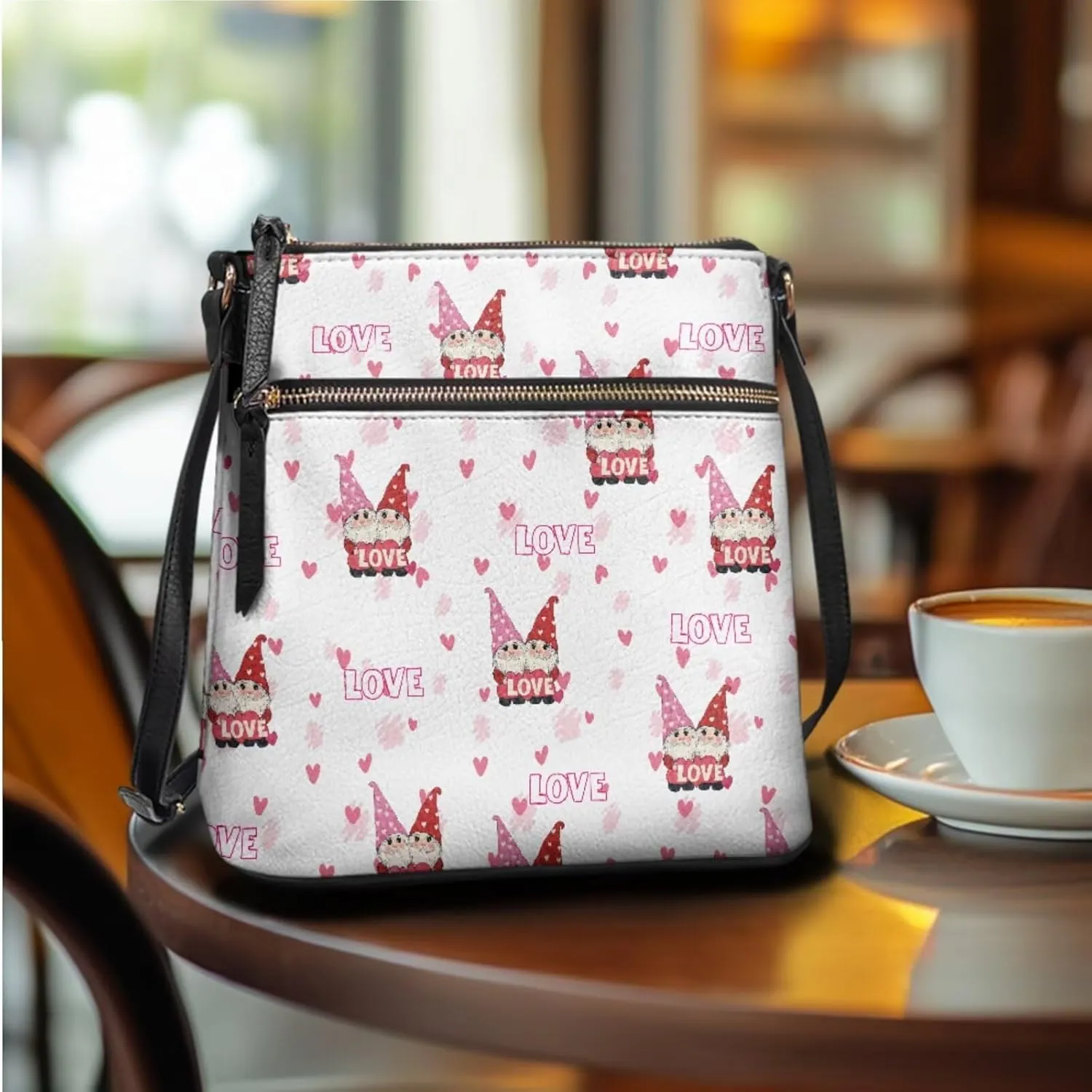 FOR U DESIGNS Leather Crossbody Bags for Women Trendy Shoulder Bags Cross Body Purse and Matching Wallet Set