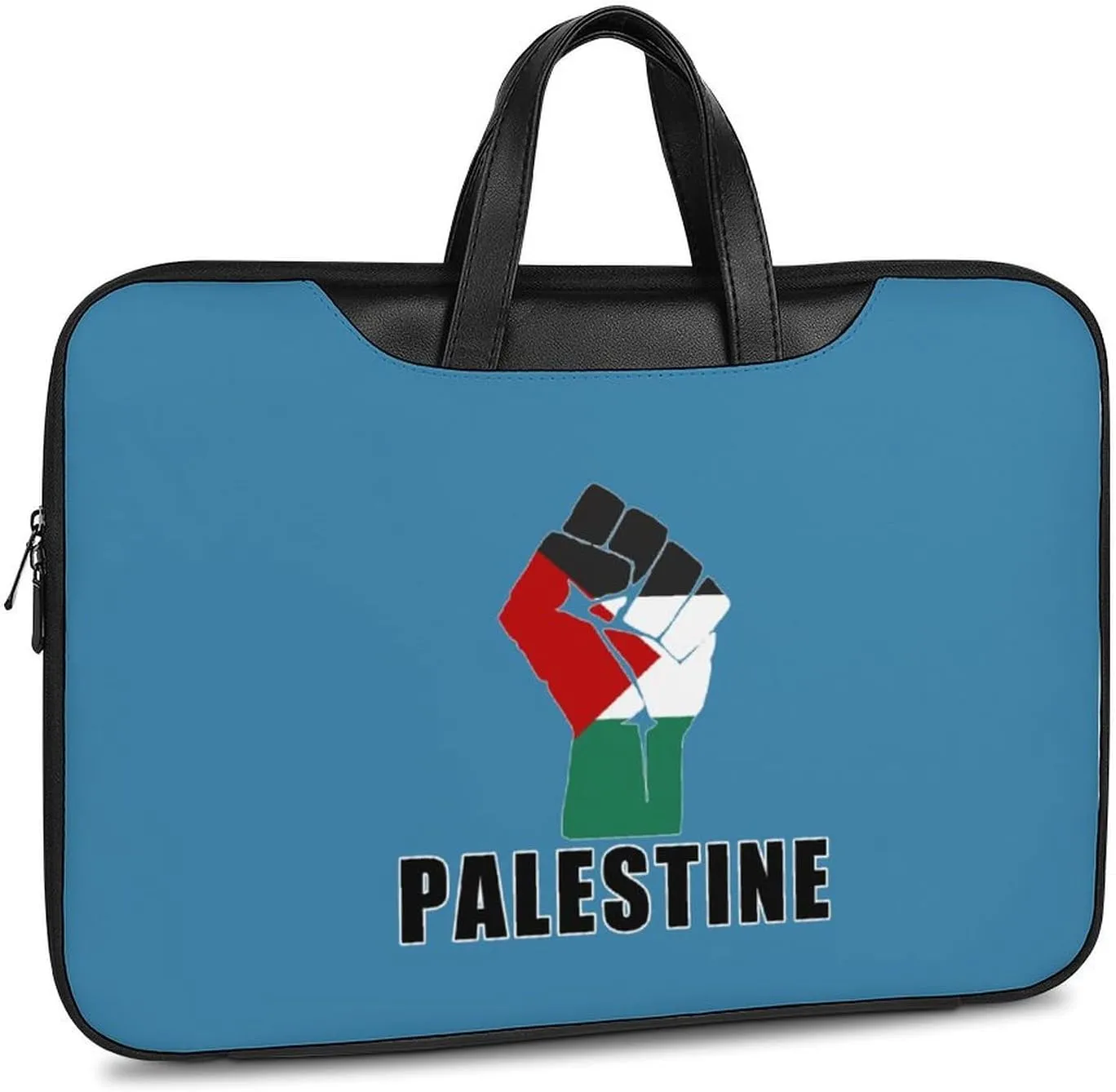Free Palestine Palestinian Flag Leather Bag Laptop Case Slim Water Resistant Computer Bags with Handle Briefcase for Work