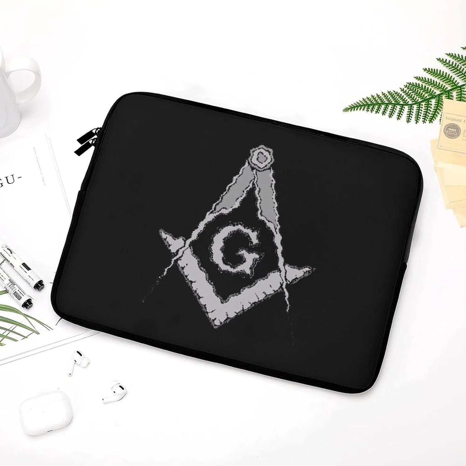 Freemason Sign Personalized Laptop Bag Business Casual Laptop Cases Slim Computer Bag Briefcase