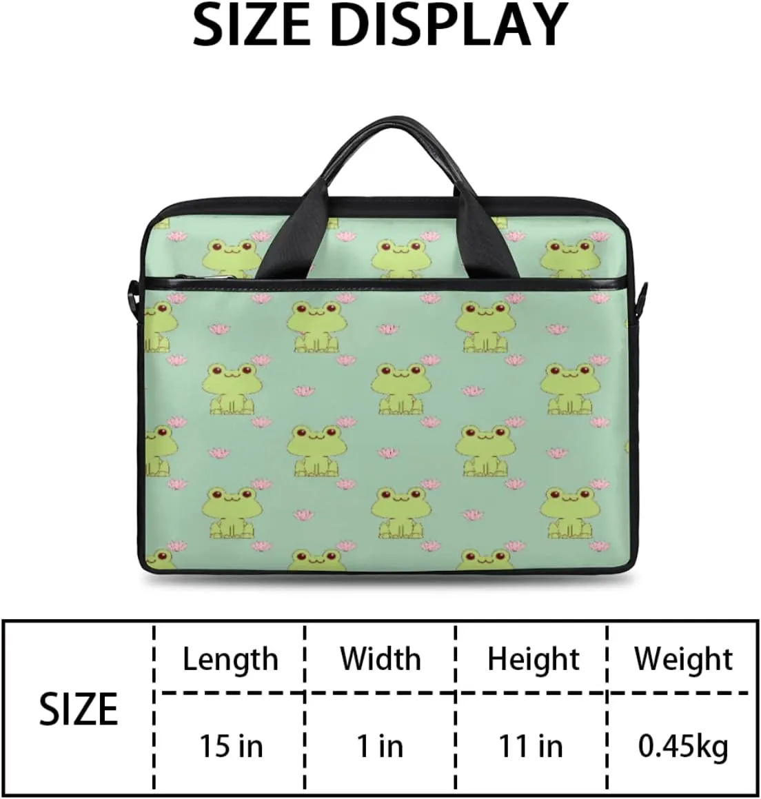 French Bulldog Laptop Shoulder Messenger Bag Waterproof Laptop Briefcase with Handle and Padded Strap Case Sleeve