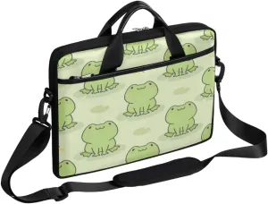 French Bulldog Laptop Shoulder Messenger Bag Waterproof Laptop Briefcase with Handle and Padded Strap Case Sleeve