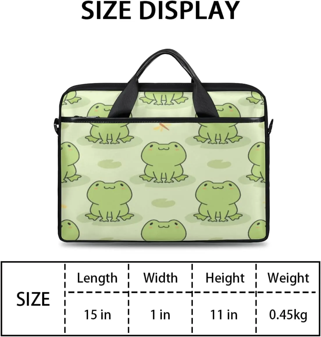 French Bulldog Laptop Shoulder Messenger Bag Waterproof Laptop Briefcase with Handle and Padded Strap Case Sleeve