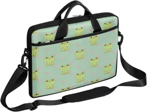 French Bulldog Laptop Shoulder Messenger Bag Waterproof Laptop Briefcase with Handle and Padded Strap Case Sleeve