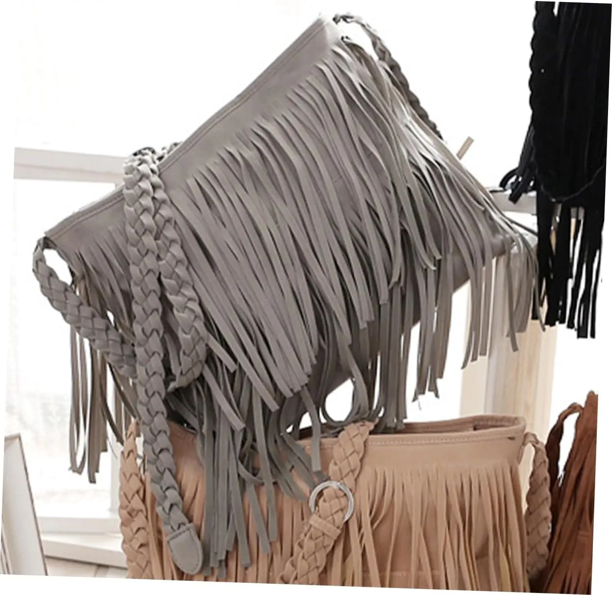 frosted summer vintage Lady bags messenger bag Messenger Fringed bag wallet European and American