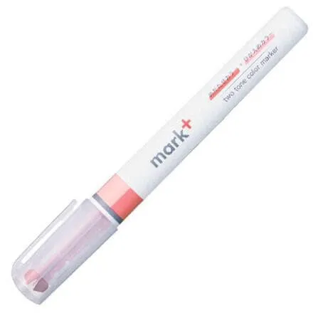 GOLD Kokuyo Mark  TWO Tone Highlighter Dual ToneHighlighter Pen Two Way Highlighter Double Sided Highlighter Mark  Highlighter | PM-MT100K