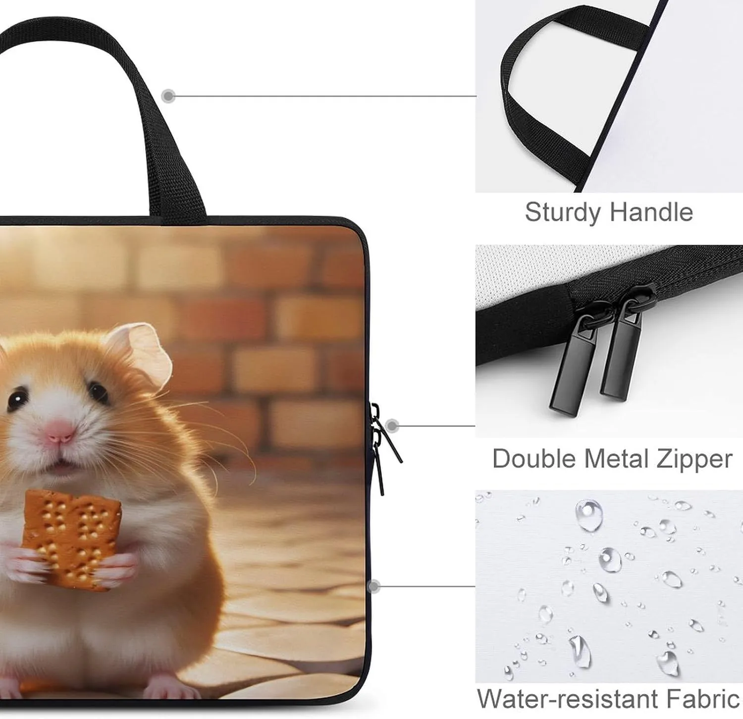 Hamster Laptop Bag Carrying Case Computer Protective Sleeve Case Briefcase for Men Women
