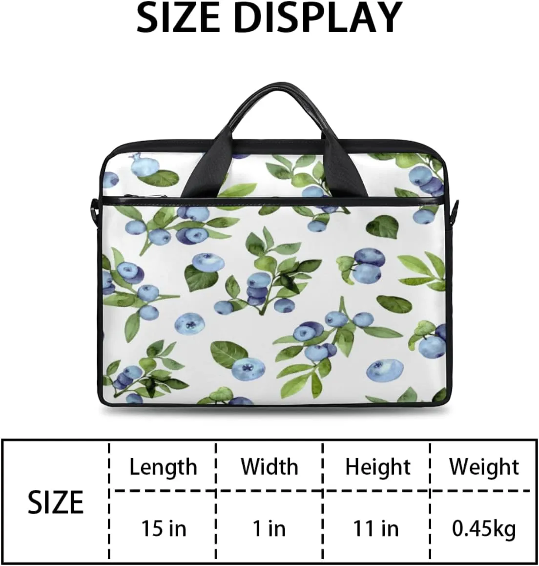Hand Painted Octopus Laptop Shoulder Messenger Bag Waterproof Laptop Briefcase Handle Padded Strap