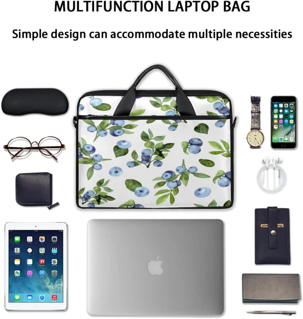 Hand Painted Octopus Laptop Shoulder Messenger Bag Waterproof Laptop Briefcase Handle Padded Strap