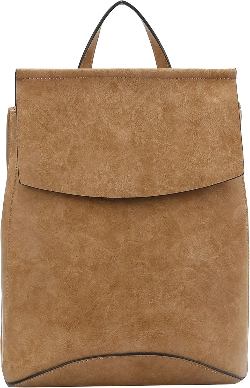 Handbag Republic Women PU Leather School Backpack Purse Convertible Shoulder Bag (Taupe)