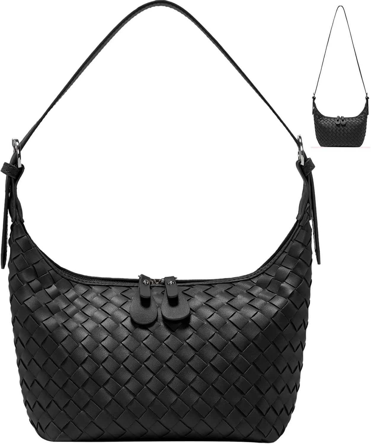 Handbag Shoulder Bags for Women Crossbody Tote Bags Woven Purse Clutch Women's Hobo Crescent Top-handle Adjustable