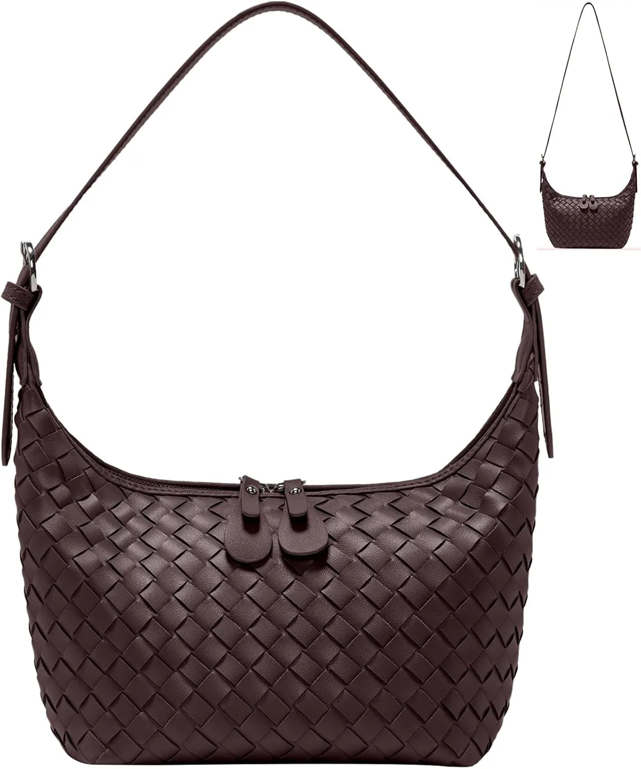 Handbag Shoulder Bags for Women Crossbody Tote Bags Woven Purse Clutch Women's Hobo Crescent Top-handle Adjustable