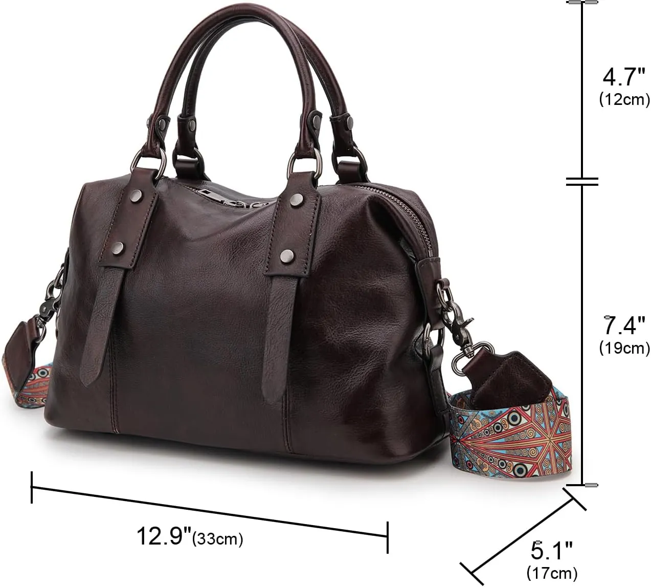 Handbags Genuine Leather Purses For Women Satchel Shoulder Bag Ladies Crossbody Tote Bags