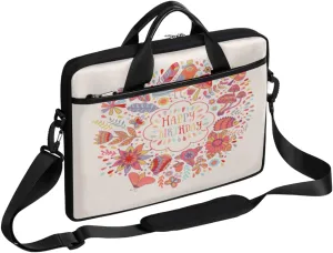 Happy Birthday Theme Pattern Laptop Shoulder Messenger Bag Waterproof Laptop Briefcase Handle Padded Strap