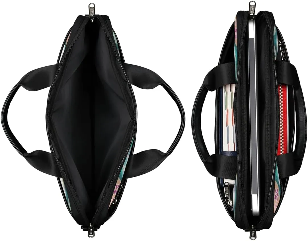 Happy Birthday Theme Pattern Laptop Shoulder Messenger Bag Waterproof Laptop Briefcase Handle Padded Strap