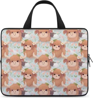 Highland Cow Laptop Bag Carrying Case Computer Protective Sleeve Case Briefcase for Men Women