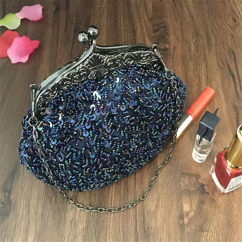 HUFFA Clutch Purse Silver Crystal Evening Bag Women Wedding Diamantes Party Bridal Handbags (Color : A 02)