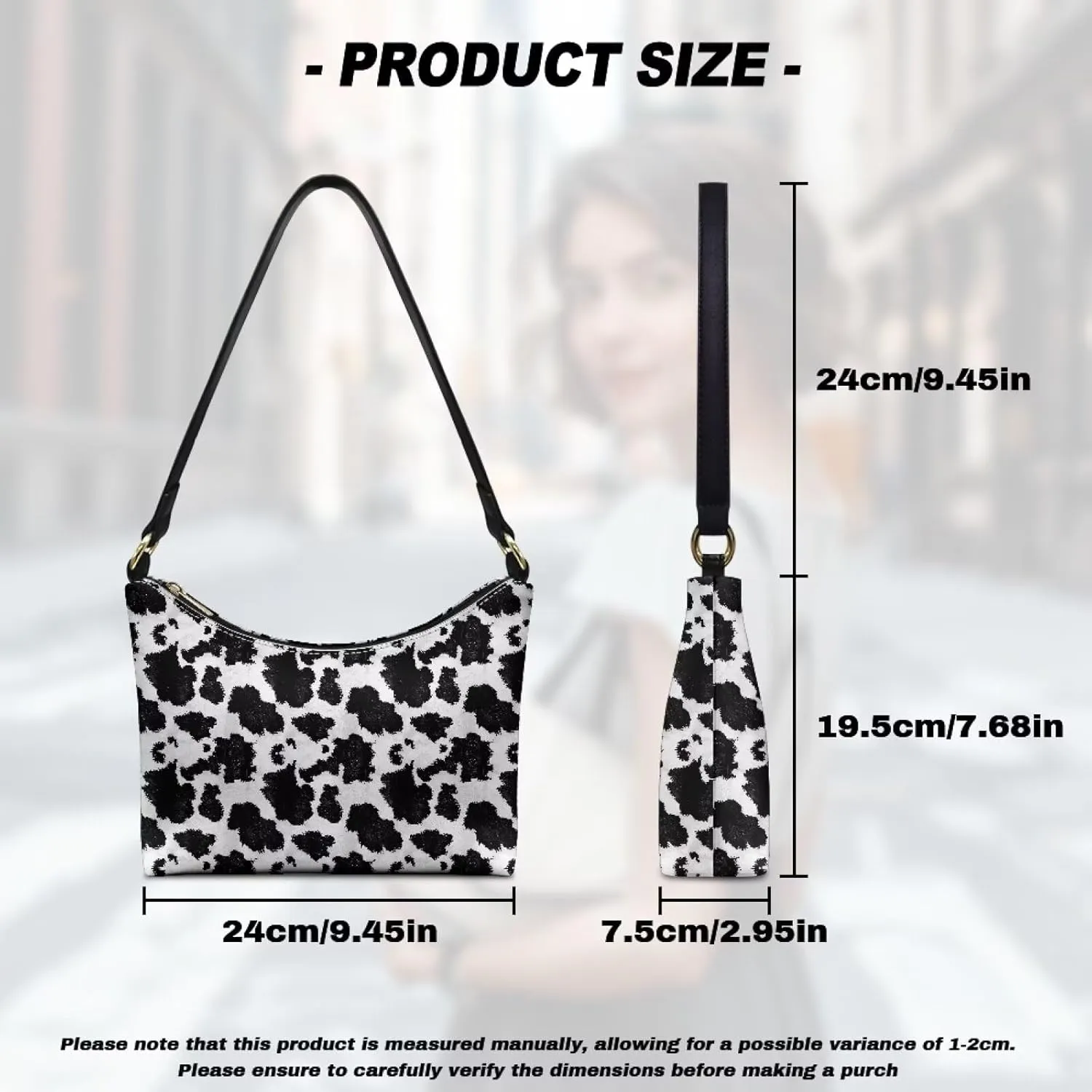 HUGS IDEA Leopard Print Clutch Handbag Fashion Shoulder Purse for Lady Tote Bag Underarm Purse for Work
