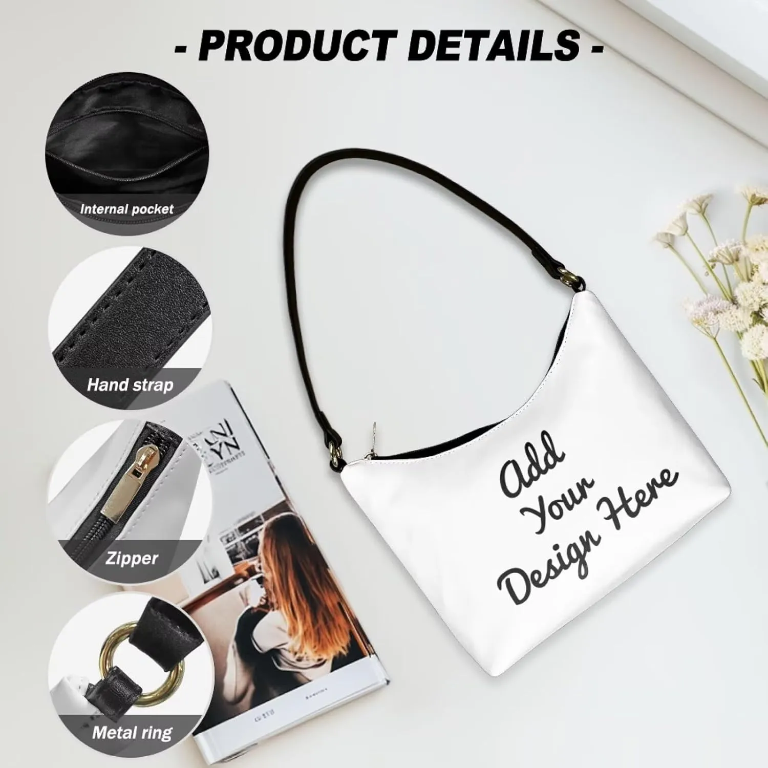 HUGS IDEA Leopard Print Clutch Handbag Fashion Shoulder Purse for Lady Tote Bag Underarm Purse for Work