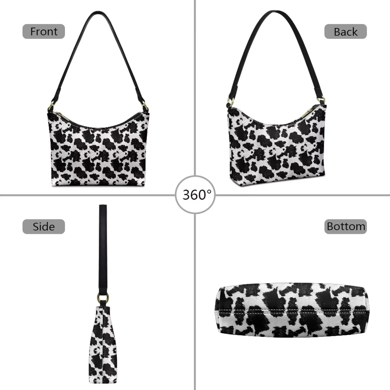 HUGS IDEA Leopard Print Clutch Handbag Fashion Shoulder Purse for Lady Tote Bag Underarm Purse for Work
