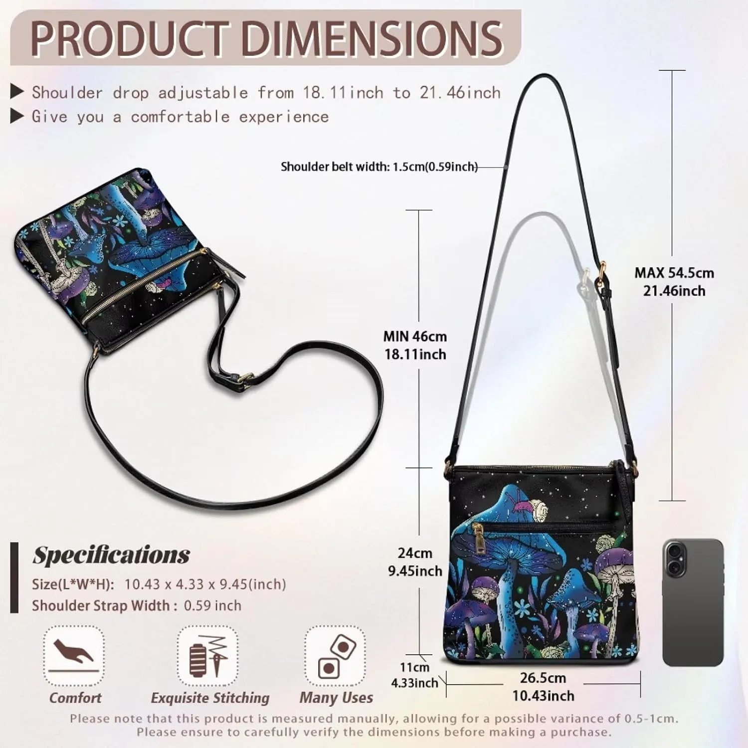 HUGS IDEA Women's Shoulder Handbags Crossbody Purse Large Size Sling Bags Leather Tote Hand Bags