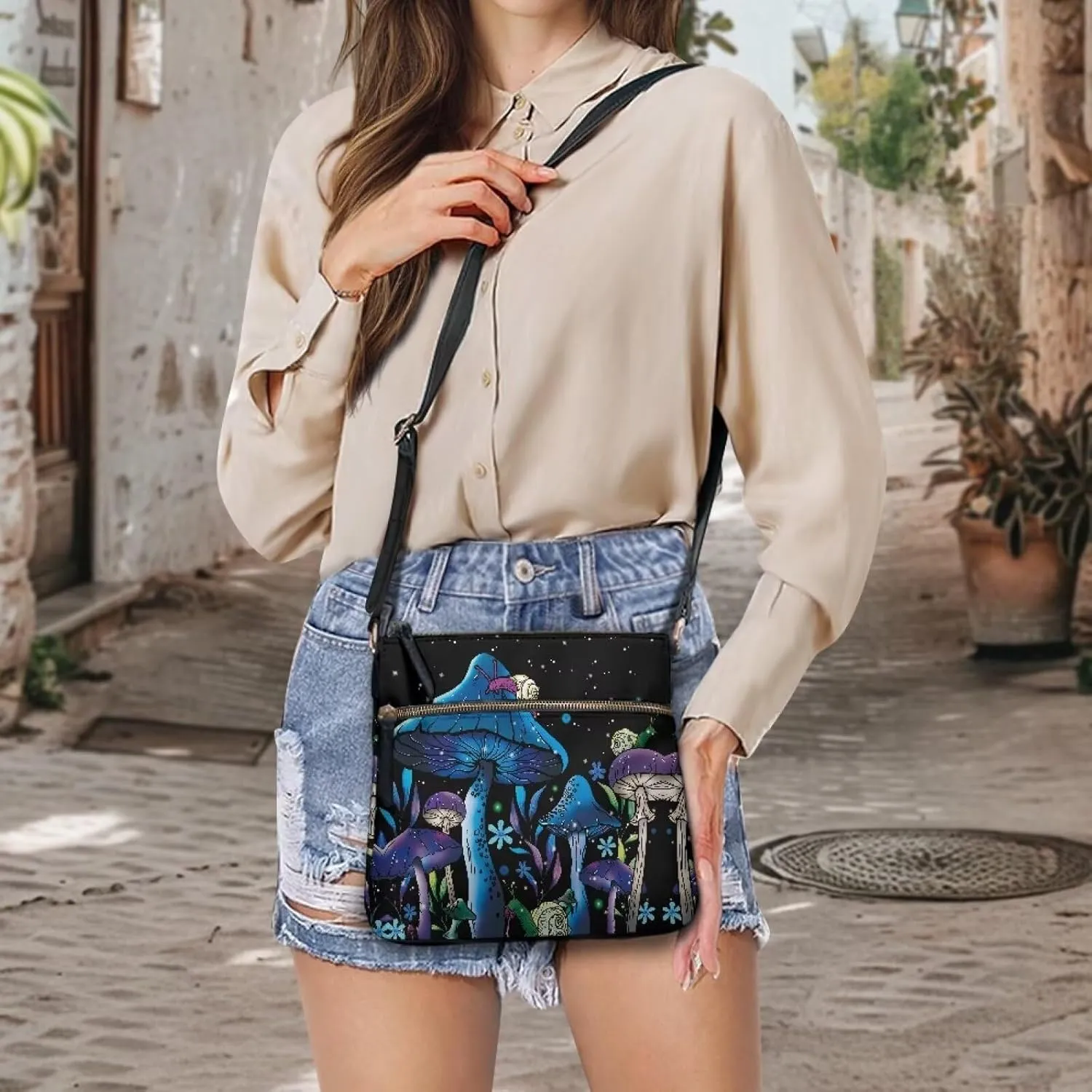 HUGS IDEA Women's Shoulder Handbags Crossbody Purse Large Size Sling Bags Leather Tote Hand Bags