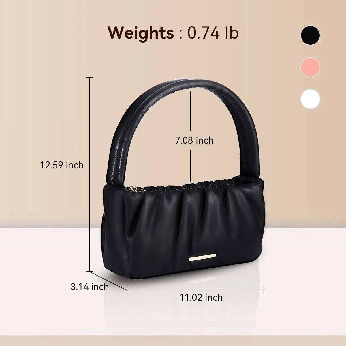HUYAOPT Leather Hand Bags, Shoulder Purse for Women Trendy, Clutch Purses Handbags for Women Mama, Phone Wallet for Everyday