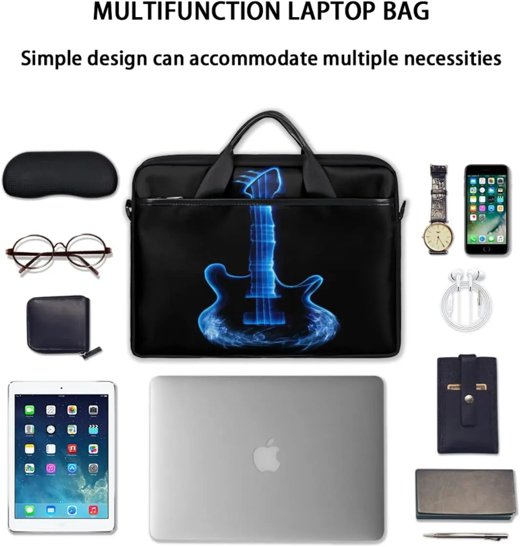 Ikat Texture Laptop Shoulder Messenger Bag Waterproof Laptop Briefcase Handle Padded Strap