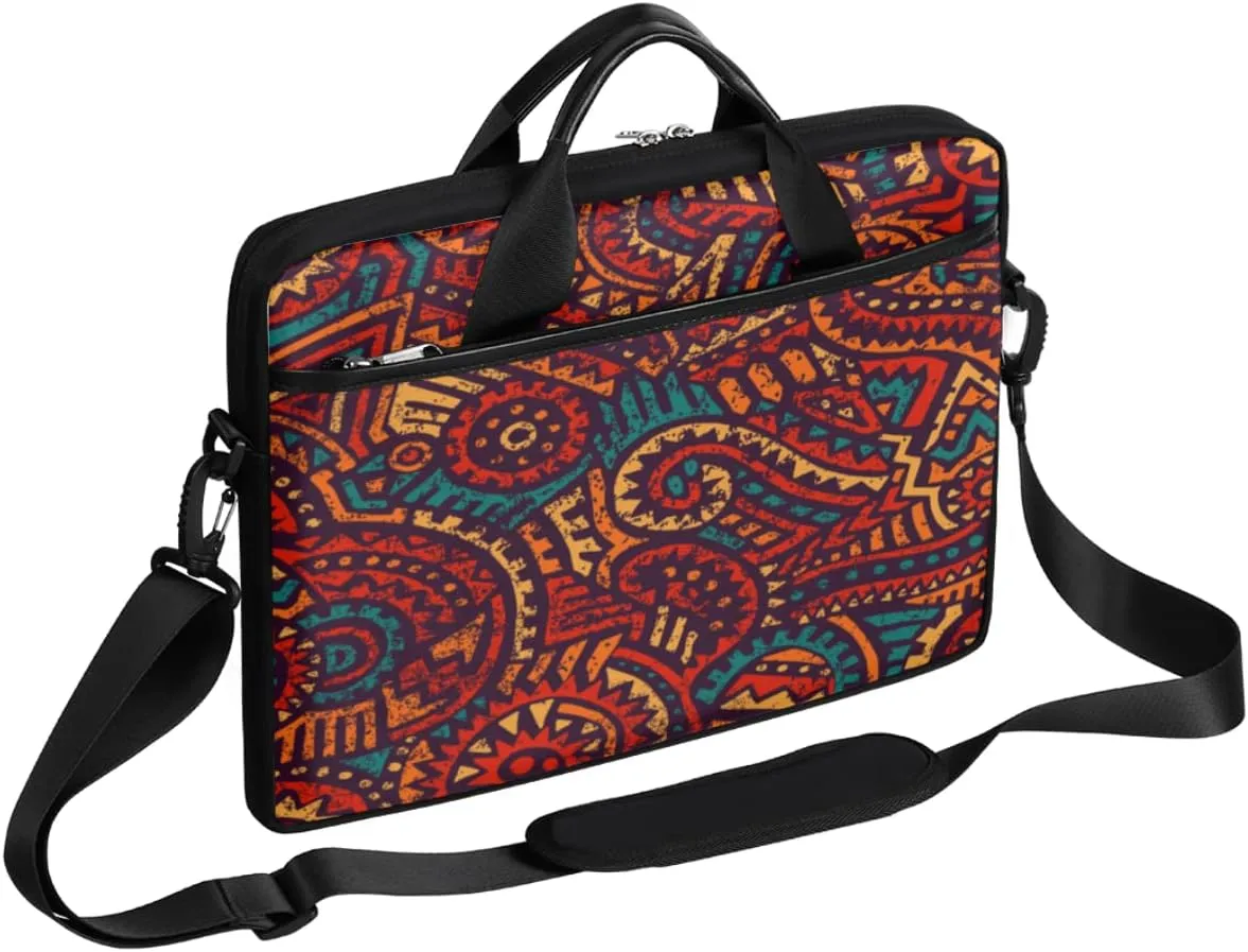 Independence Day Theme Design Laptop Shoulder Messenger Bag Waterproof Laptop Briefcase Handle Padded Strap