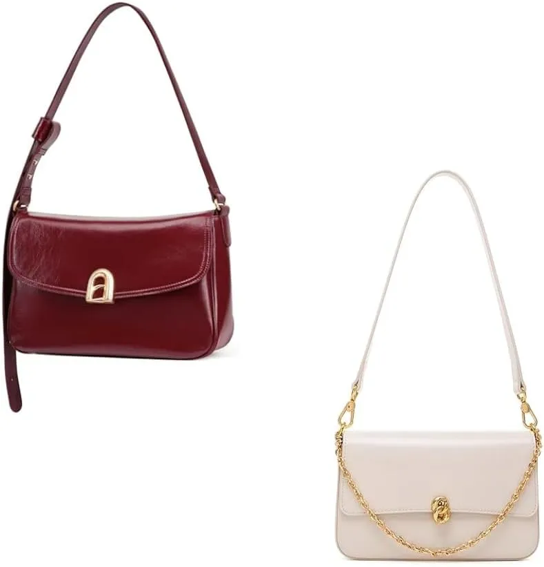 LA FESTIN Leather Purses For Women Trendy Crossbody Satchel Bag Adjustable Strap Summer Purse Underarm Handbags