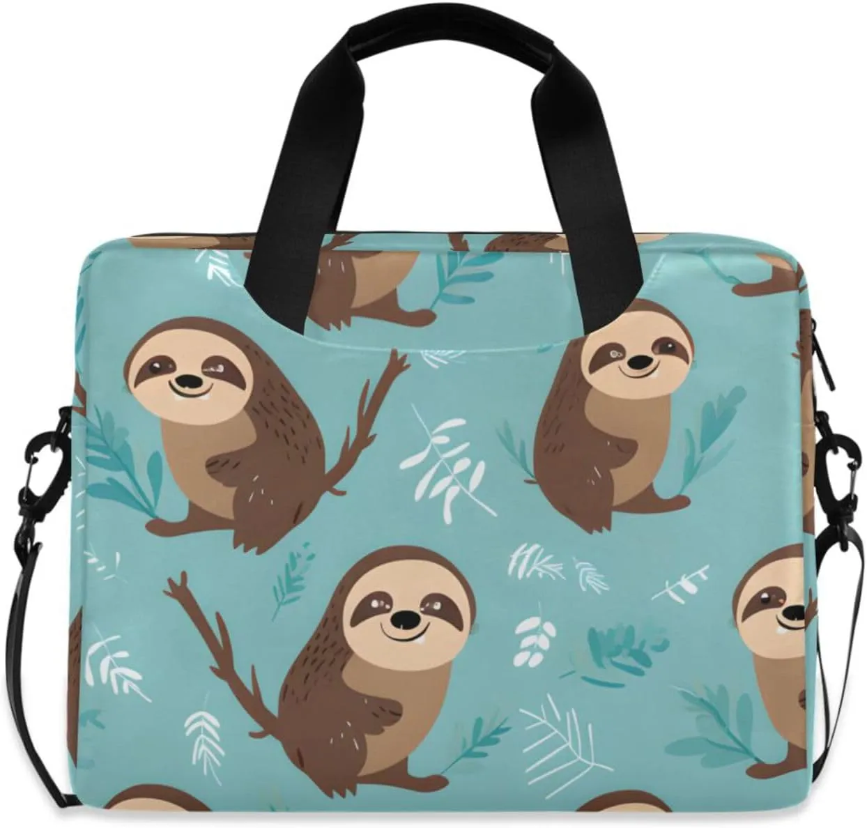 Laptop Bag Fits Up to 16 Inch Computer Brown Sloth Laughs Laptop Briefcases for Men Women