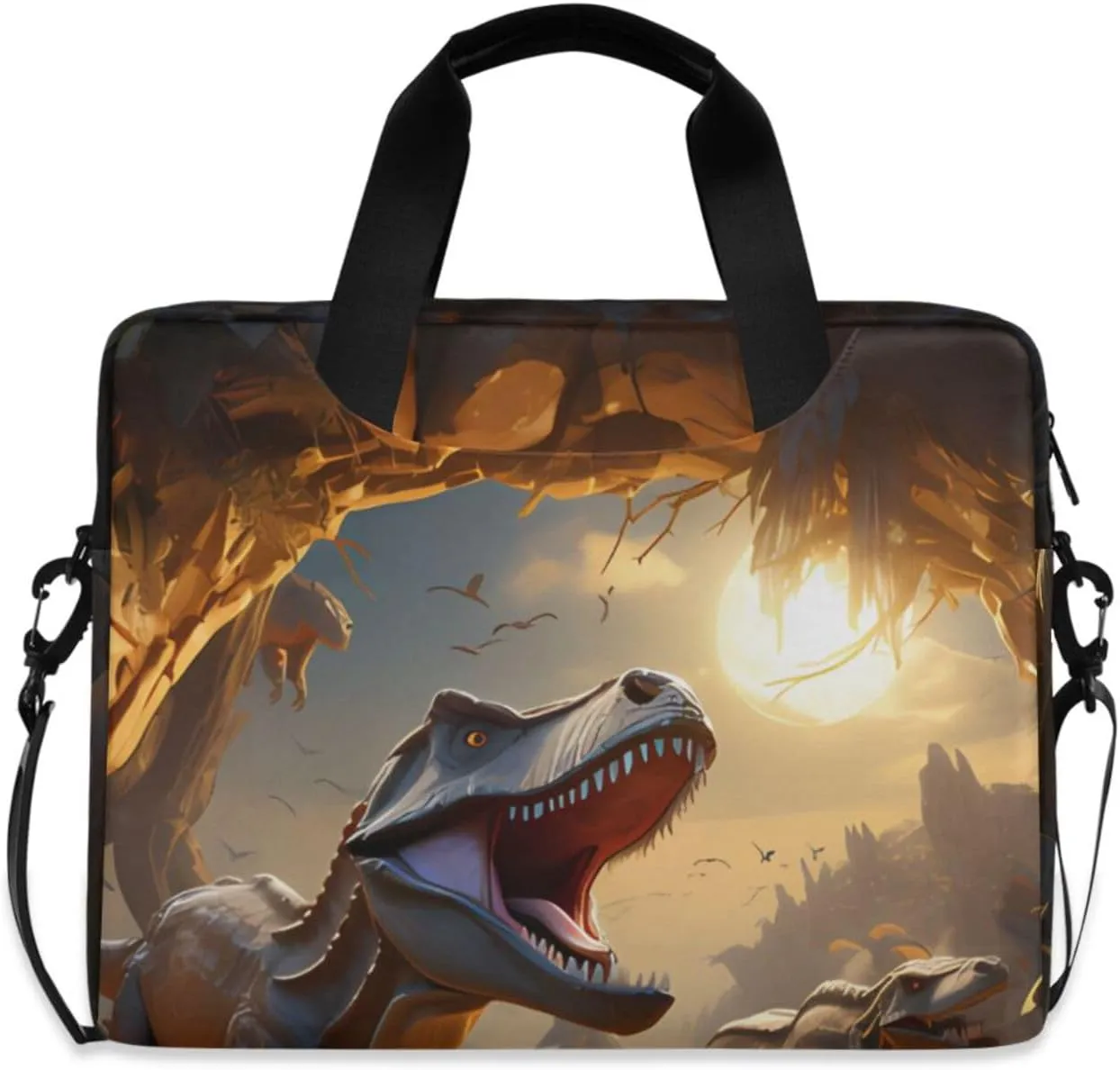 Laptop Bag Fits Up to 16 Inch Computer Dinosaur Hole Laptop Briefcases for Men Women