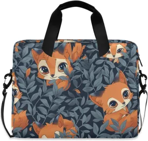 Laptop Bag Fits Up to 16 Inch Computer Foxes Hide and Seek Laptop Briefcases for Men Women
