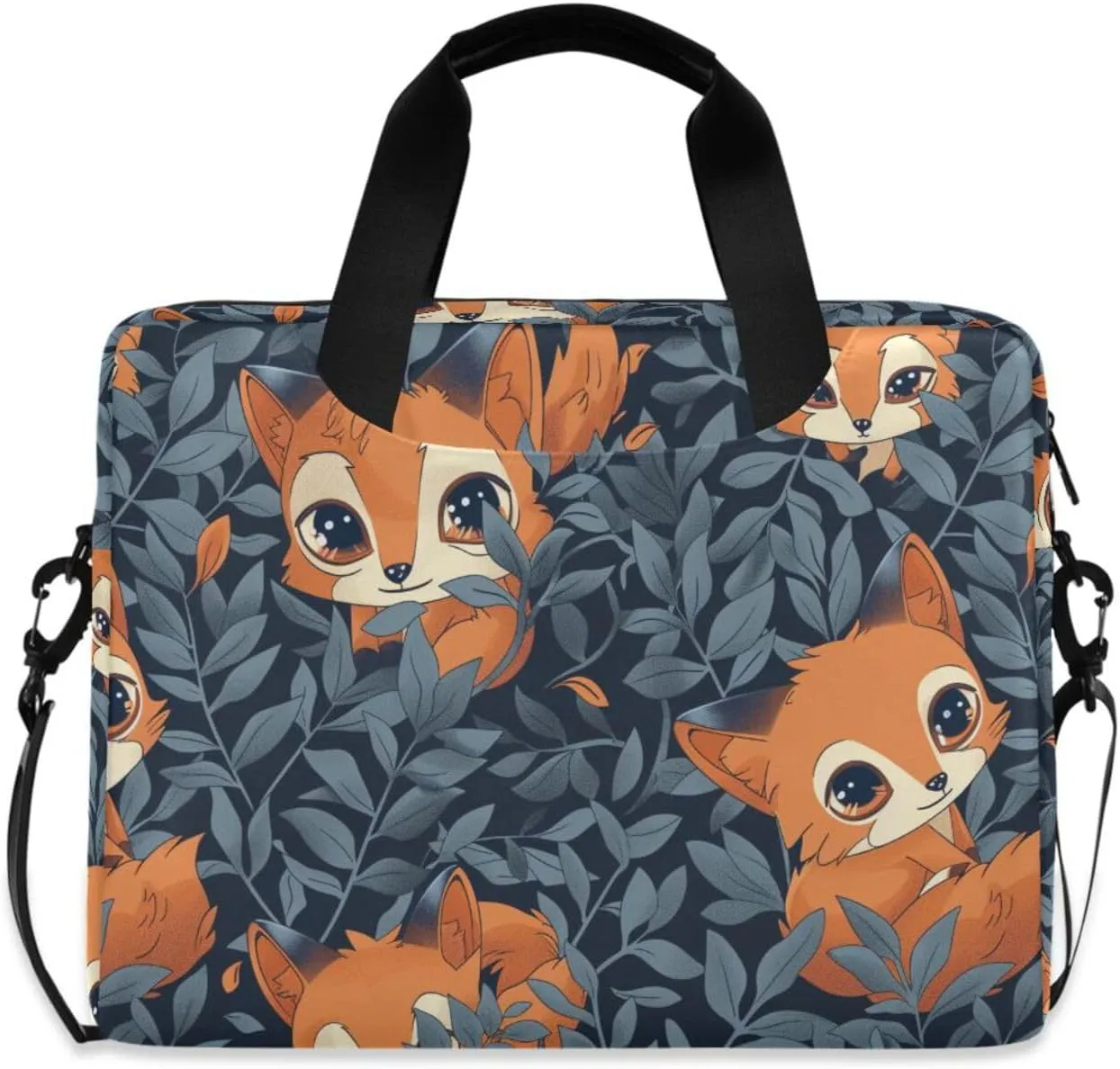 Laptop Bag Fits Up to 16 Inch Computer Foxes Hide and Seek Laptop Briefcases for Men Women