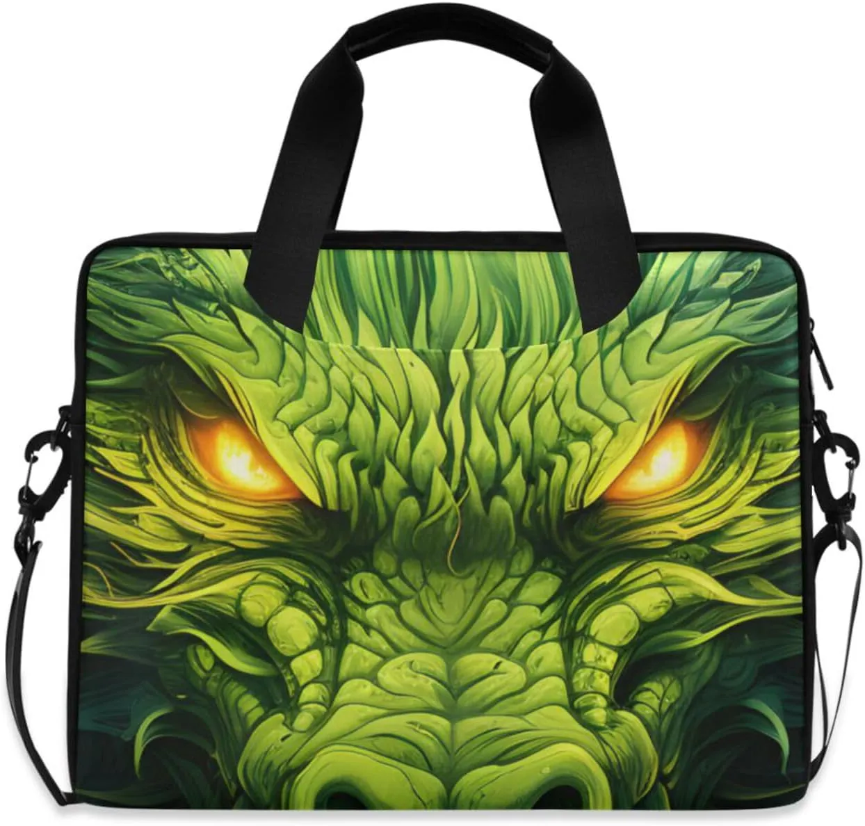 Laptop Bag Fits Up to 16 Inch Computer Green Dragon Laptop Briefcases for Men Women