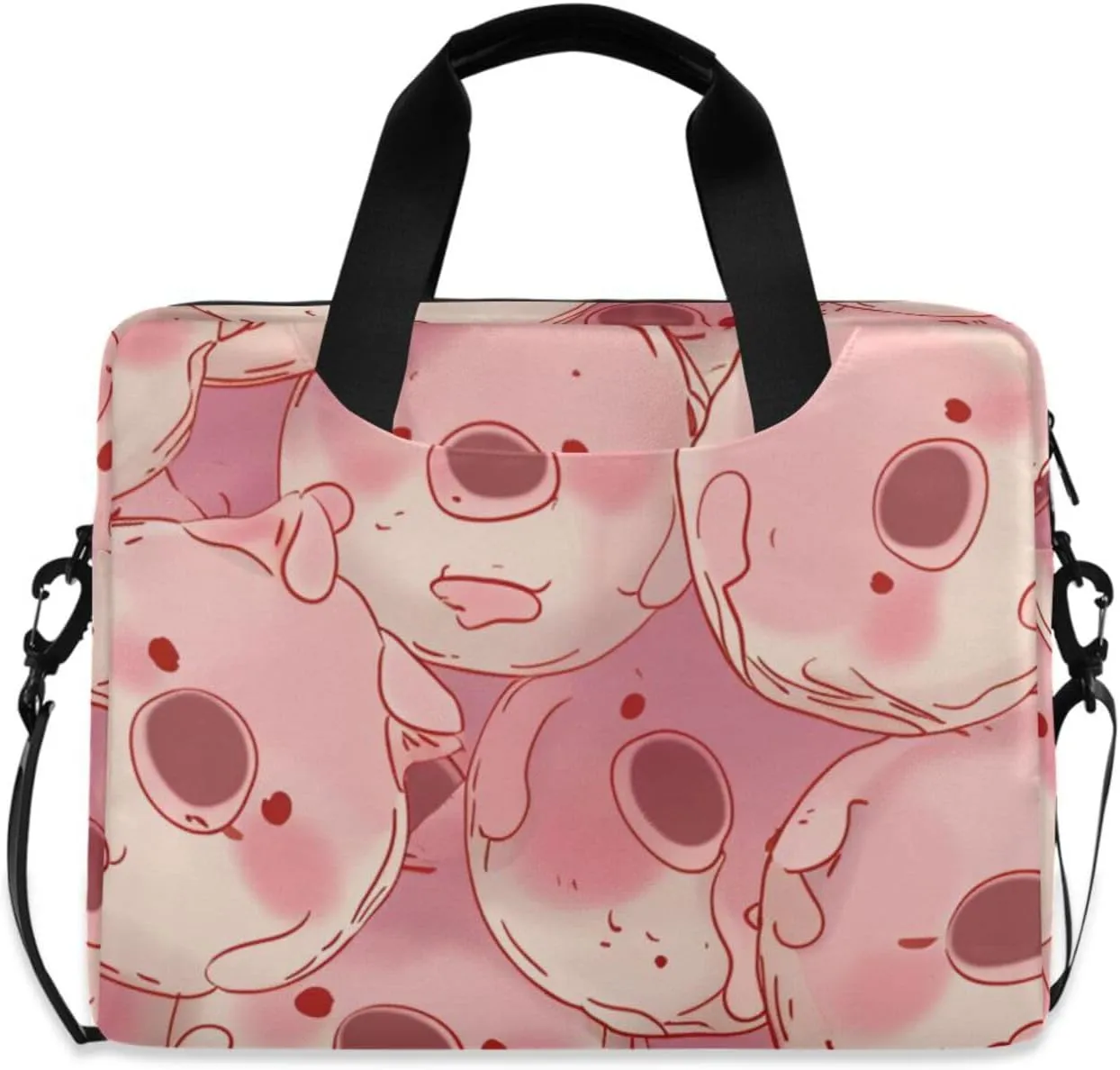 Laptop Bag Fits Up to 16 Inch Computer Piggy Donuts Laptop Briefcases for Men Women