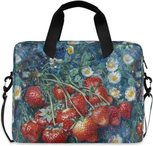 Laptop Bag Fits Up to 16 Inch Computer Van Gogh Strawberry Daisy Laptop Briefcases for Men Women