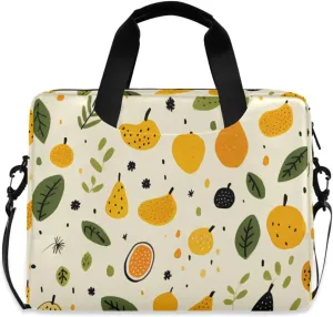 Laptop Bag Fits Up to 16 Inch Computer Yellow Pear Leaves Laptop Briefcases for Men Women