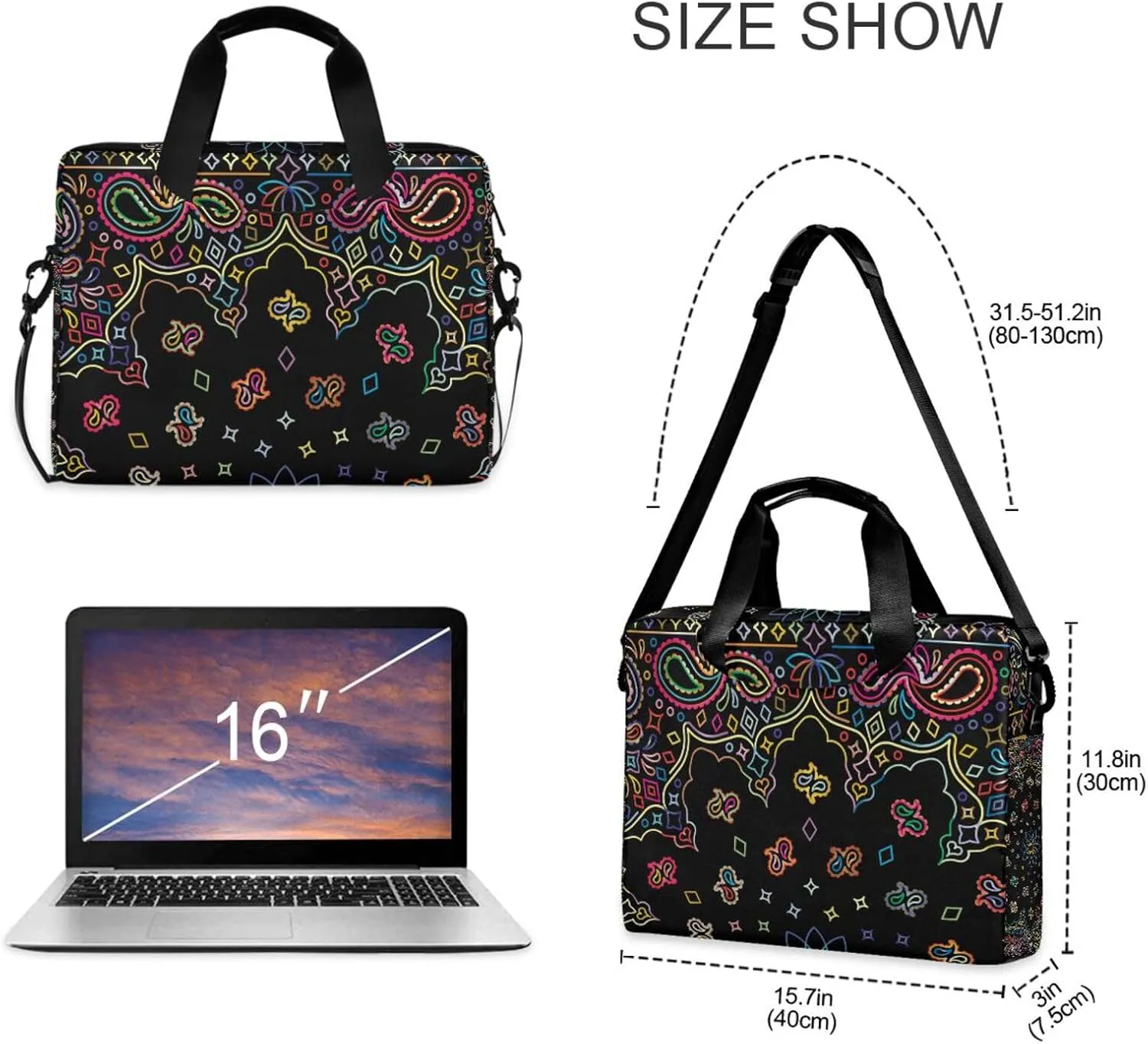 Laptop Bag Shoulder Bags Messenger Bag for Women Men Crossbody Document Case Briefcases Leather Computer Work Office