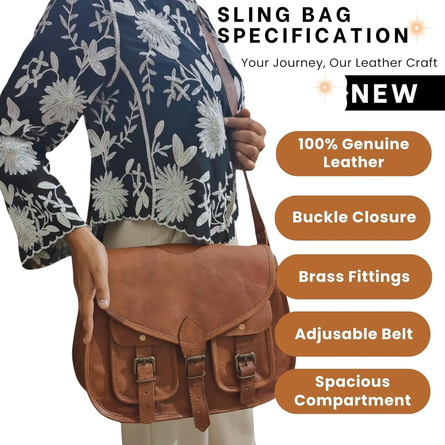 Leather Crossbody Satchel, Side Bags for Women, Side Purse for Women Crossbody  Premium Unisex Bag