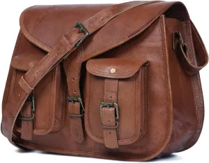 Leather Crossbody Satchel, Side Bags for Women, Side Purse for Women Crossbody  Premium Unisex Bag