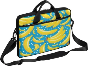 Lemon Printing Laptop Shoulder Messenger Bag Waterproof Laptop Briefcase Handle Padded Strap